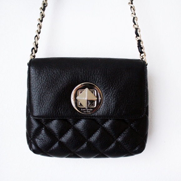 ✨Kate Spade - Black Quilted Leather Crossbody✨ - Picture 2 of 8
